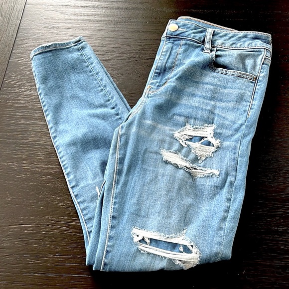 Lightly used American Eagle high-rise jeggings, size 12 - Picture 7 of 7